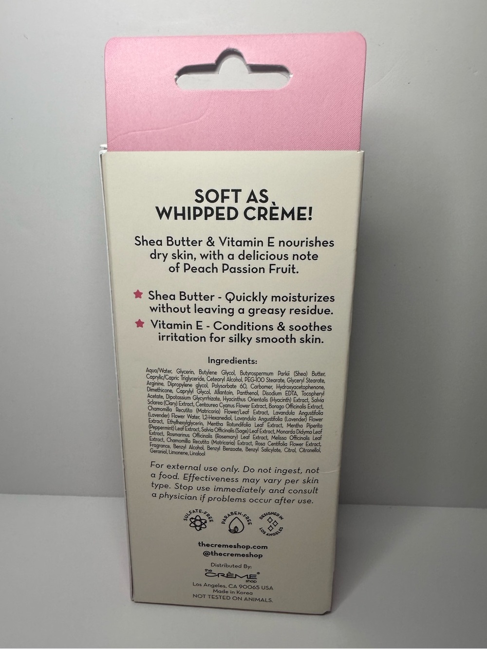 The Crème Shop New Peach Passion Moisturizing Hand Crème - Picture 4 of 5